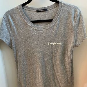 grey brandy Melville short sleeved tee shirt